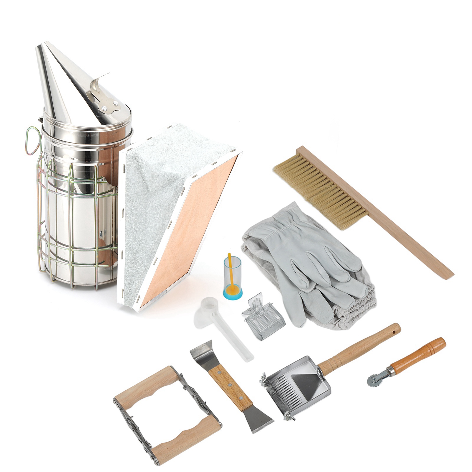 Bee Smoker Tool - Kit Apicoltura: Pinza per Telaini, Spazzola