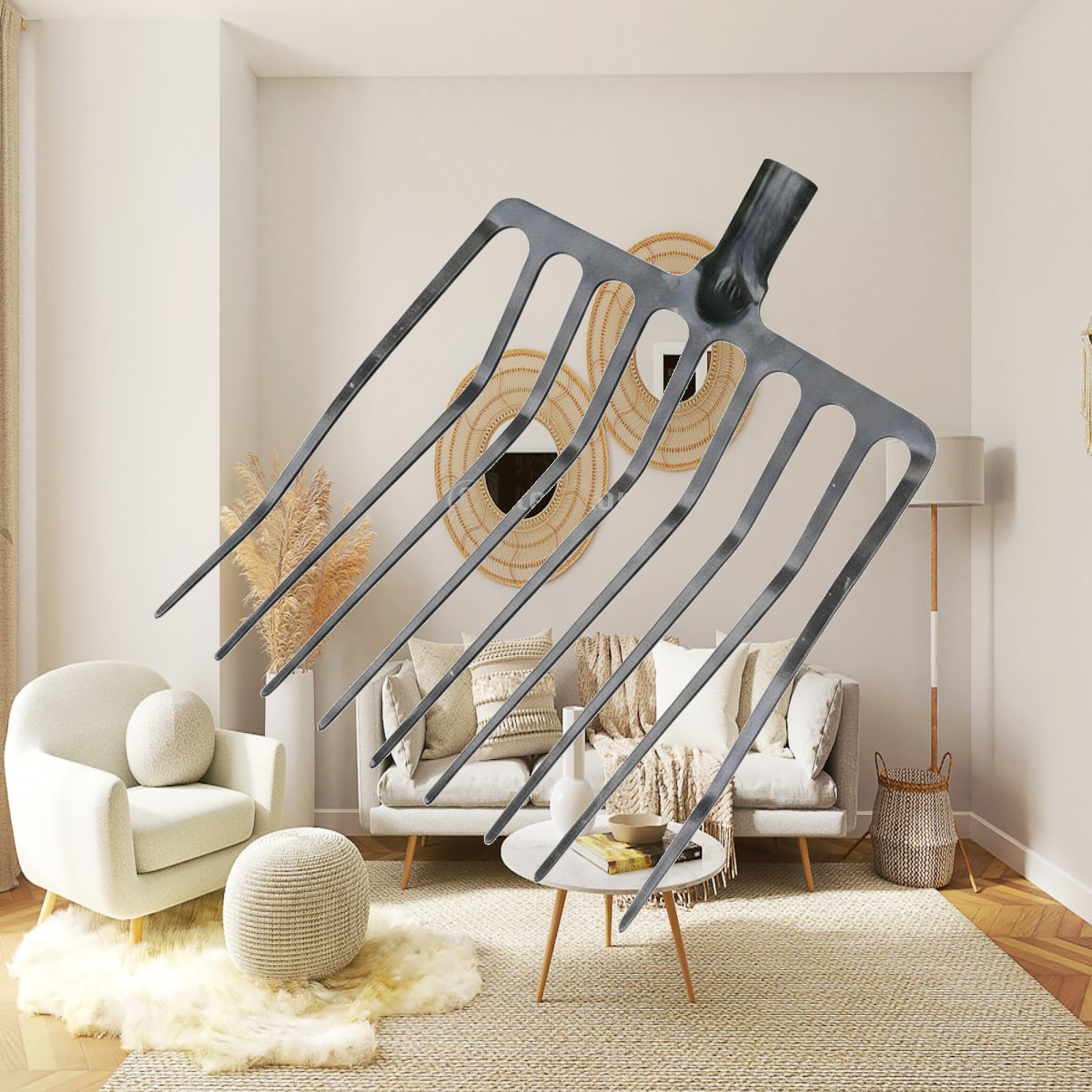 Agriculture Farming Tool - Forca Agricola Monopezzo Multidente per Foraggio,